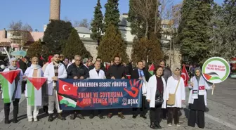 Erzurum'da Hekimler ve Sağlık Çalışanları Filistin İçin Sessiz Yürüyüş Gerçekleştirdi