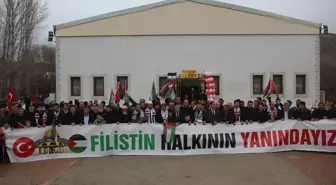 Sivas Zara'da Filistin'e Destek Yürüyüşü Düzenlendi
