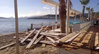 Bodrum'da kıyı işgali yapan işletmeye müdahale