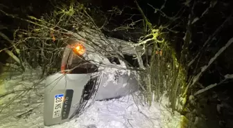 Bulancak'ta otomobil şarampole devrildi: 1 ölü, 3 yaralı