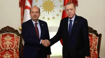 Cumhurbaşkanı Erdoğan, KKTC Cumhurbaşkanı Tatar ile görüştü