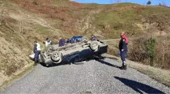 Zonguldak'ta Otomobil Takla Attı: 1 Ölü, 2 Yaralı