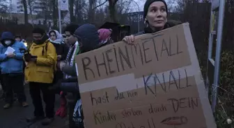 Almanya'da İsrail'e silah sağlayan şirket protesto edildi