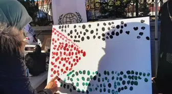 Nevşehir Hacı Bektaş Veli Üniversitesi öğrencileri Filistin'e destek etkinliği düzenledi