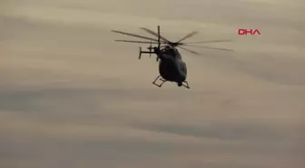 Amasya'da helikopter destekli trafik denetimi