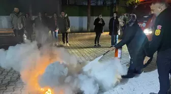 İskilip Kız Öğrenci Yurdu'nda Yangına Müdahale Eğitimi Verildi