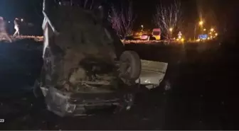 Alkollü sürücü takla attı, 2 kişi yaralandı