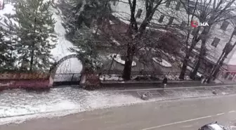 Çankırı'nın kuzey kesimlerinde kar yağışı