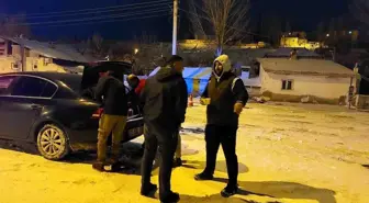 Aşkale'de Kar Yağışı Nedeniyle Yolda Kapanma: Sürücülere Çorba İkramı