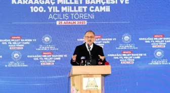 Bakan Özhaseki, Isparta'da Millet Bahçesi açılış töreninde konuştu Açıklaması