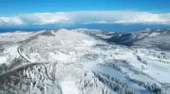 Kastamonu'da Kar Yağışıyla Beyaz Örtü Oluştu