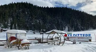 Yıldıztepe Kayak Merkezi'nde Kar Kalınlığı 45 Santimetreye Ulaştı