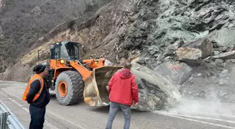 Artvin'de heyelanda otomobil uçuruma yuvarlandı, sürücü yaralandı