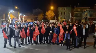 Bozkır'da şehitler için yürüyüş düzenlendi