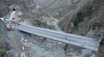 Ordu'da Karadeniz-Akdeniz yolunda heyelan sonrası onarım tamamlandı