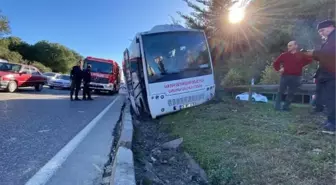 Samsun'da halk otobüsü kaza yaptı, 1 yolcu yaralandı