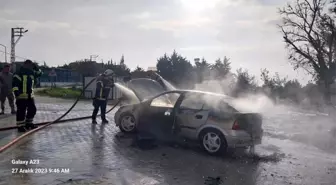 Antakya'da araç yangını kontrol altına alındı