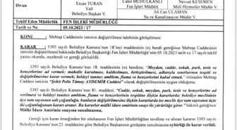 Iğdır Belediyesi, şehit polis Tümay Aydemir'in adının verildiği caddenin ismi değiştirildi