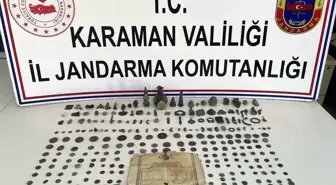 Karaman'da Tarihi Eser Operasyonu: Çok Sayıda Eser Ele Geçirildi