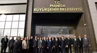 Manisa Büyükşehir Belediye Başkanı Cengiz Ergün, Binali Yıldırım'ı konuk etti