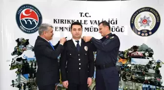 Kırıkkale Emniyet Müdürlüğü'nde terfi eden personelin yeni rütbeleri Vali Mehmet Makas tarafından verildi