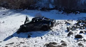 Erzurum'da trafik kazasında otomobil şarampole uçtu, sürücü hayatını kaybetti