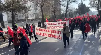 Konya ve Aksaray'da Şehitleri Anma ve Teröre Lanet Yürüyüşü Düzenlendi