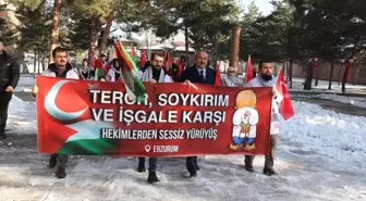 Erzurum ve Kars'ta Sağlık Çalışanlarından İsrail'e Tepki