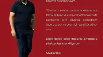 Servet Çetin Sivasspor'dan ayrıldı