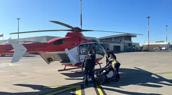 Şırnak'ta hasta ambulans helikopterle Şanlıurfa'ya sevk edildi