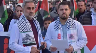 Van'da sağlık çalışanları sessiz yürüyüşle İsrail'in saldırılarına tepki gösterdi