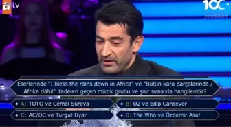 Eserlerinde 'I bless the rains down in Africa' ve 'Bütün kara parçalarında / Afrika dahil' ifadeleri geçen müzik grubu ve şair sırasıyla hangileridir?