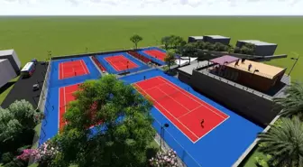 Kuşadası Belediyesi, Kadınlar Denizi Mahallesi'nde Tenis Kulübü Yapımını Sürdürüyor