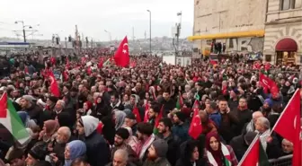 Şehitlerimize Rahmet, Filistin'e Destek, İsrail'e Lanet Yürüyüşü Gerçekleştirildi