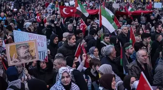 Gazze ve şehitlerimiz için İstanbul'da büyük yürüyüş! Binlerce insan Galata Köprüsü'ne akın etti
