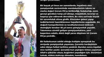 Ahlatcı Çorum FK Kaptanı Murat Yıldırım Futbolu Bıraktı ve Hisselerini Devretti