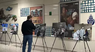Yeryüzü Doktorları Derneği Gazze sergisini Yenikapı Metro İstasyonu'nda açtı
