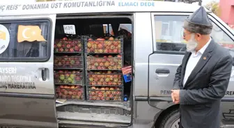 74 yaşındaki adam, Şırnak'taki askerlere 1 ton elma götürdü