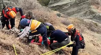 Sivas'ta avlanmak için gittiği arazide yaralanan kişi kurtarıldı