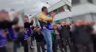 Bursa'da binlerce işçi eylemde... 'Burası Bosch cepler boş'