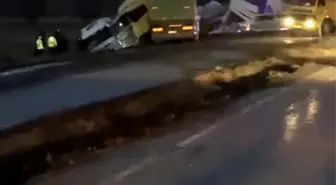 Kayseri'de makaslayan tır 2 tır ile çarpıştı: 3 yaralı