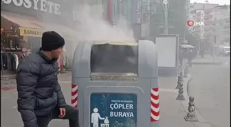 Batman'da çöp konteynerinde çıkan yangın büyümeden söndürüldü