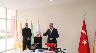 Amasya Üniversitesi'ne hibe edilen son teknoloji deprem kiti teslim edildi