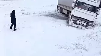 İstanbul'dan Erzurum'a giden tır navigasyon hatasıyla mağdur oldu