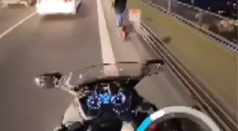 15 Temmuz Şehitler Köprüsü'nde skuterle yasakları hiçe sayan sürücü