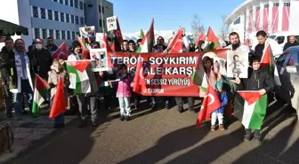 Erzurum'da Sağlık Çalışanları İsrail'e Tepki Gösterdi