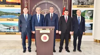 Kamu Başdenetçisi Şeref Malkoç, Karabük Valisi Mustafa Yavuz'u ziyaret etti