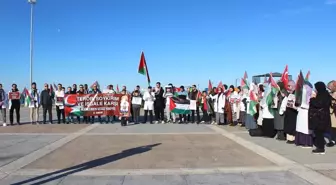 OMÜ Tıp Fakültesi Öğrencileri İsrail'in Gazze'ye Yönelik Saldırıları Protesto Etti
