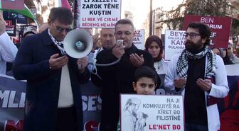 Siirt'te Sağlık Çalışanları İsrail'in Gazze Saldırılarına Tepki Gösterdi