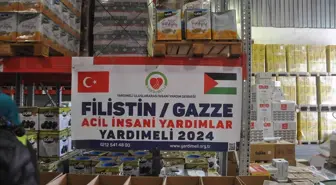 Yardımeli Derneği Gazze'ye Yardım Malzemelerini Türk Kızılaya Teslim Etti